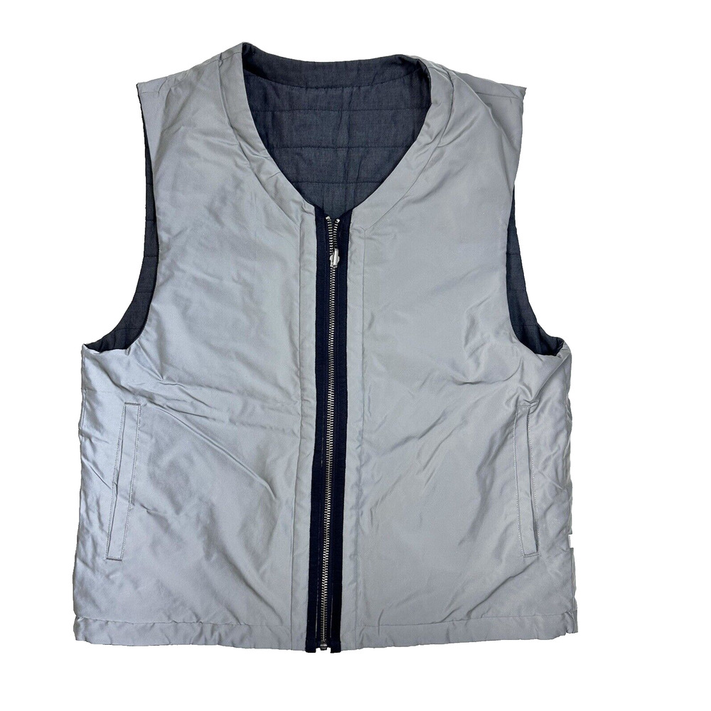 Lululemon Reversible Reflective Light and Bright Vest Gray Blue Zip Size S